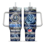 custom indianapolis colts marbled stripes blue curved tumbler best selling.webp