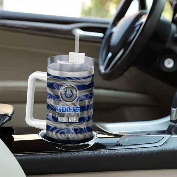 custom indianapolis colts marbled stripes blue curved tumbler trendy.webp