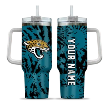 custom jacksonville jaguars burst swirl teal curved tumbler best selling.webp