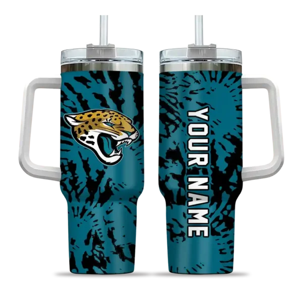 custom jacksonville jaguars burst swirl teal curved tumbler best selling.webp