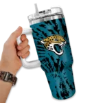 custom jacksonville jaguars burst swirl teal curved tumbler best selling.webp