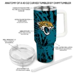 custom jacksonville jaguars burst swirl teal curved tumbler best selling.webp