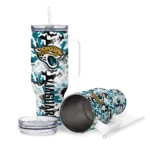custom jacksonville jaguars camo mashup teal white curved tumbler best selling.webp