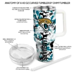 custom jacksonville jaguars camo mashup teal white curved tumbler best selling.webp