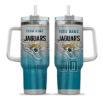 custom jacksonville jaguars gradient dots teal curved tumbler best selling.webp