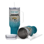 custom jacksonville jaguars gradient dots teal curved tumbler best selling.webp