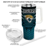 custom jacksonville jaguars hex texture teal curved tumbler best selling.webp