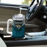 custom jacksonville jaguars hex texture teal curved tumbler best selling.webp
