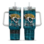 custom jacksonville jaguars honey streaks teal curved tumbler best selling.webp