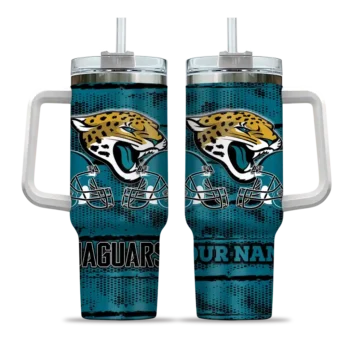 custom jacksonville jaguars honey streaks teal curved tumbler best selling.webp