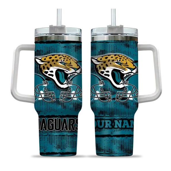 custom jacksonville jaguars honey streaks teal curved tumbler best selling.webp