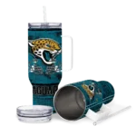 custom jacksonville jaguars honey streaks teal curved tumbler best selling.webp