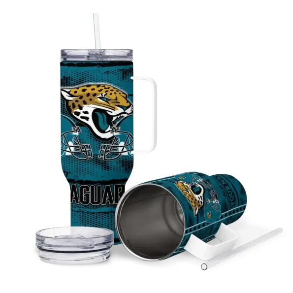 custom jacksonville jaguars honey streaks teal curved tumbler high quality.webp