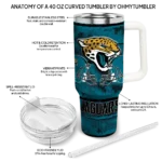custom jacksonville jaguars honey streaks teal curved tumbler best selling.webp