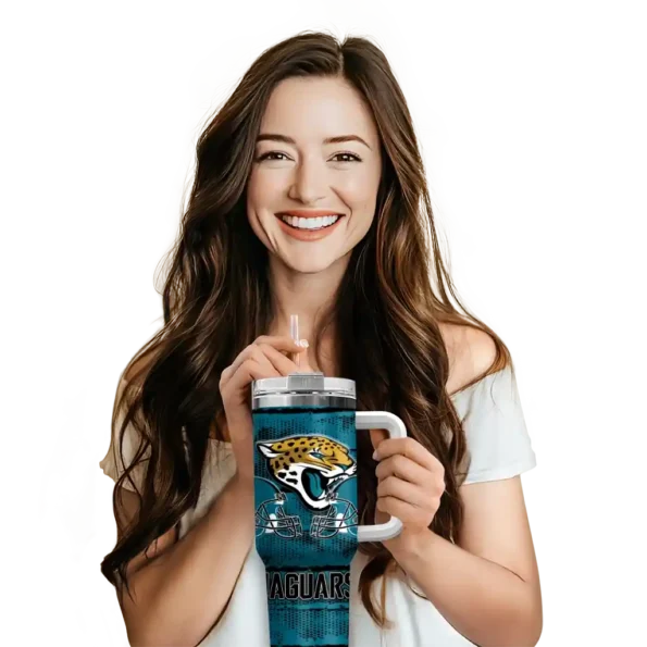 custom jacksonville jaguars honey streaks teal curved tumbler premium grade.webp