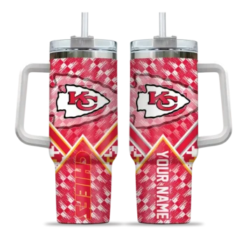 custom kansas city chiefs chevron angle red curved tumbler best selling.webp