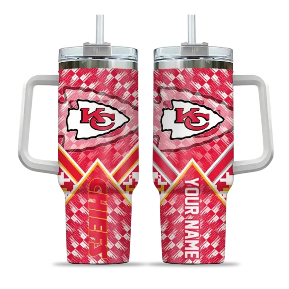 custom kansas city chiefs chevron angle red curved tumbler best selling.webp