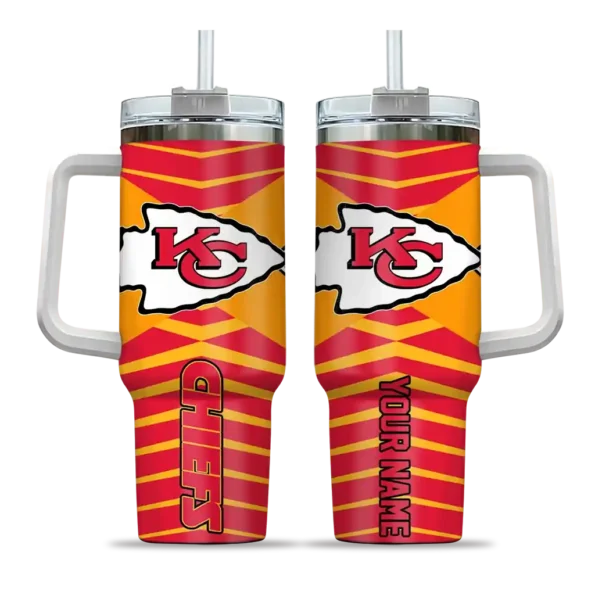 custom kansas city chiefs chevron layers red curved tumbler best selling.webp