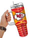 custom kansas city chiefs chevron layers red curved tumbler best selling.webp