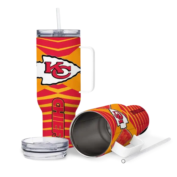 custom kansas city chiefs chevron layers red curved tumbler high quality.webp