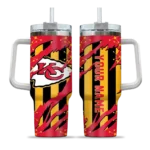 custom kansas city chiefs claw cut red black curved tumbler best selling.webp