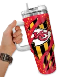 custom kansas city chiefs claw cut red black curved tumbler best selling.webp