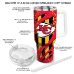 custom kansas city chiefs claw cut red black curved tumbler best selling.webp