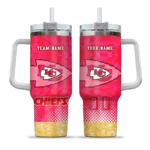 custom kansas city chiefs geometric prism red curved tumbler best selling.webp