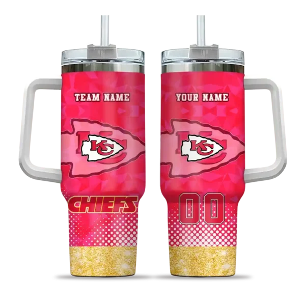 custom kansas city chiefs geometric prism red curved tumbler best selling.webp