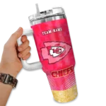 custom kansas city chiefs geometric prism red curved tumbler best selling.webp