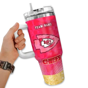 custom kansas city chiefs geometric prism red curved tumbler fashion forward.webp