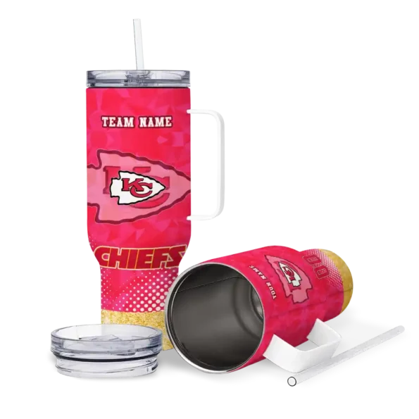 custom kansas city chiefs geometric prism red curved tumbler high quality.webp