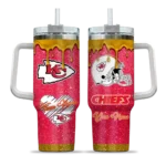 custom kansas city chiefs heart helmet motif red curved tumbler best selling.webp
