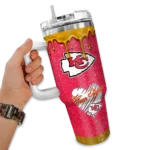 custom kansas city chiefs heart helmet motif red curved tumbler best selling.webp