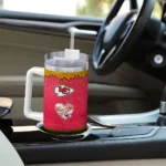 custom kansas city chiefs heart helmet motif red curved tumbler best selling.webp