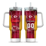 custom kansas city chiefs hexagon armor red curved tumbler best selling.webp