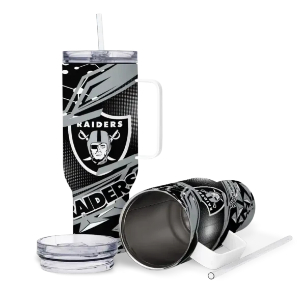 custom las vegas raiders abstract paths black curved tumbler high quality.webp