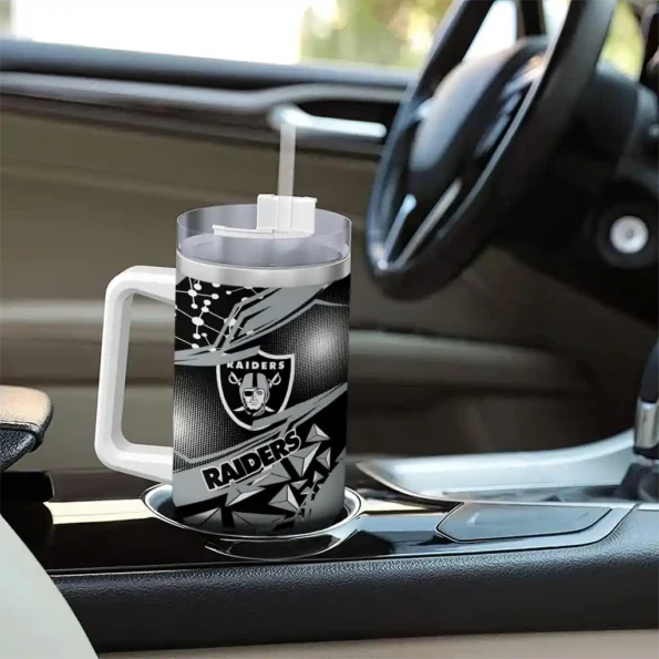 custom las vegas raiders abstract paths black curved tumbler trendy.webp