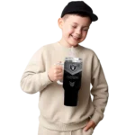 custom las vegas raiders arrow armor black curved tumbler best selling.webp
