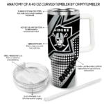 custom las vegas raiders arrow burst black curved tumbler best selling.webp