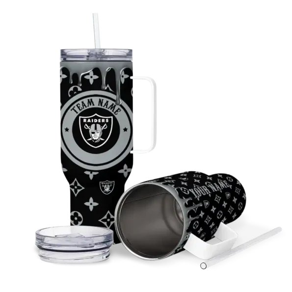 custom las vegas raiders bullseye drips black curved tumbler high quality.webp