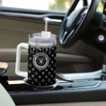 custom las vegas raiders bullseye drips black curved tumbler best selling.webp