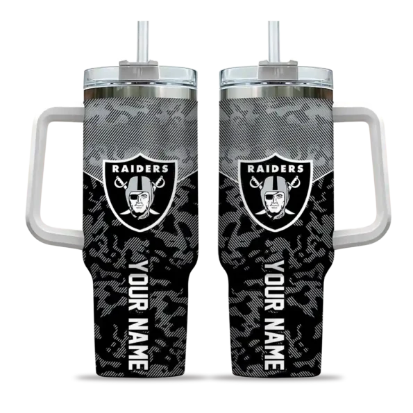 custom las vegas raiders chevron stripe black curved tumbler best selling.webp