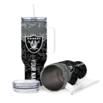 custom las vegas raiders chevron stripe black curved tumbler best selling.webp