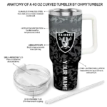 custom las vegas raiders chevron stripe black curved tumbler best selling.webp
