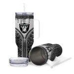 custom las vegas raiders leopard zipper black curved tumbler best selling.webp