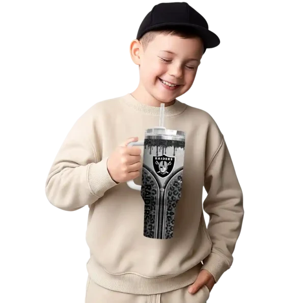 custom las vegas raiders leopard zipper black curved tumbler latest model.webp