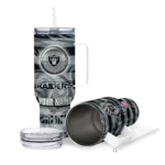 custom las vegas raiders marbled stripes black curved tumbler best selling.webp
