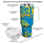 custom los angeles chargers burst swirl blue curved tumbler best selling.webp