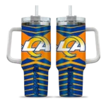 custom los angeles rams chevron layers blue curved tumbler best selling.webp